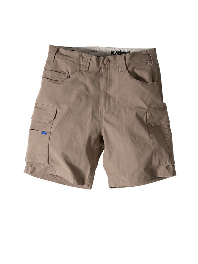 Brown cargo shorts on a white background
