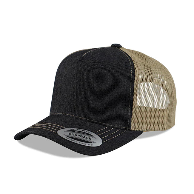American Stitch 5 Panel Denim Snapback Cap