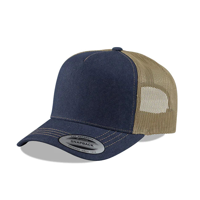 American Stitch 5 Panel Denim Snapback Cap