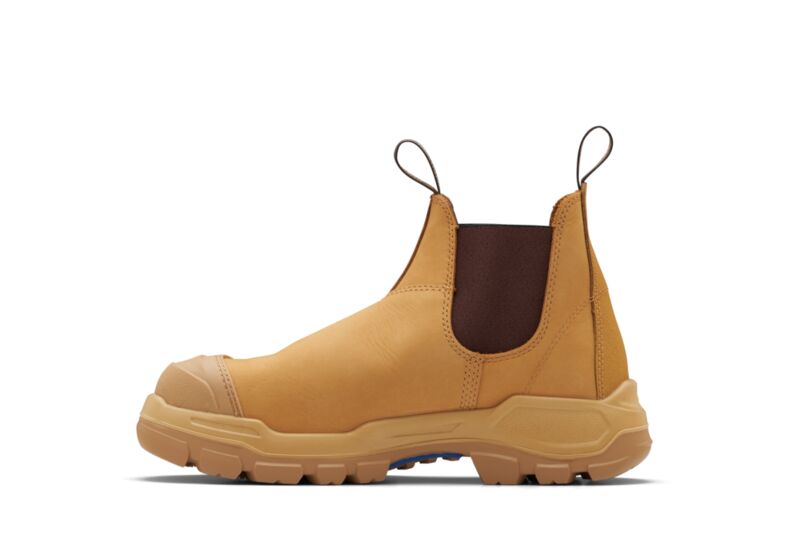 RotoFlex Wheat Water Resistant Elastic Sided Steel Nitrile Safety Boot