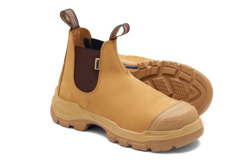 RotoFlex Wheat Water Resistant Elastic Sided Steel Nitrile Safety Boot