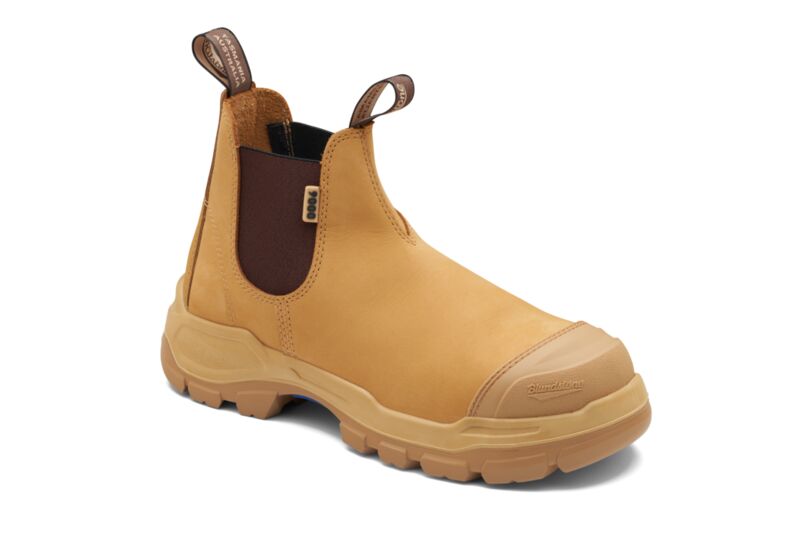 RotoFlex Wheat Water Resistant Elastic Sided Steel Nitrile Safety Boot