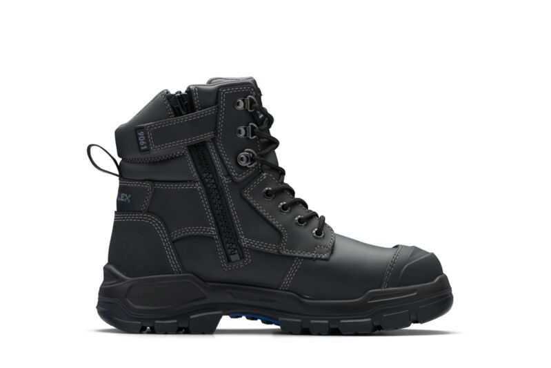 RotoFlex Black Water Resistant 150mm Zip Steel Nitrile Safety Boot