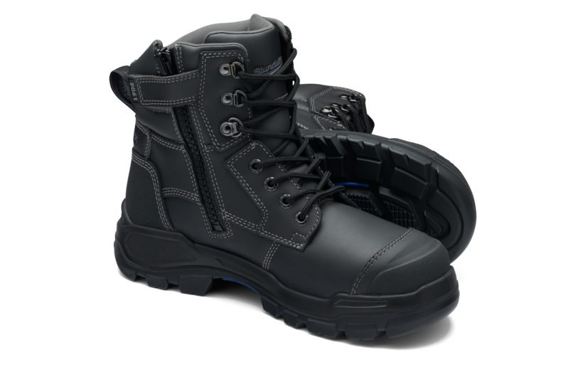 RotoFlex Black Water Resistant 150mm Zip Steel Nitrile Safety Boot