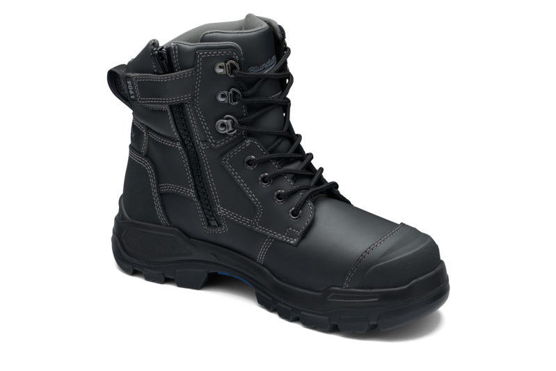 RotoFlex Black Water Resistant 150mm Zip Steel Nitrile Safety Boot