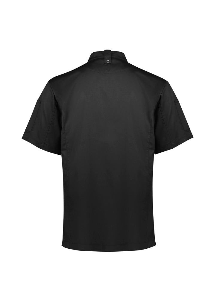 Mens Alfresco Short Sleeve Zip Chef Jacket