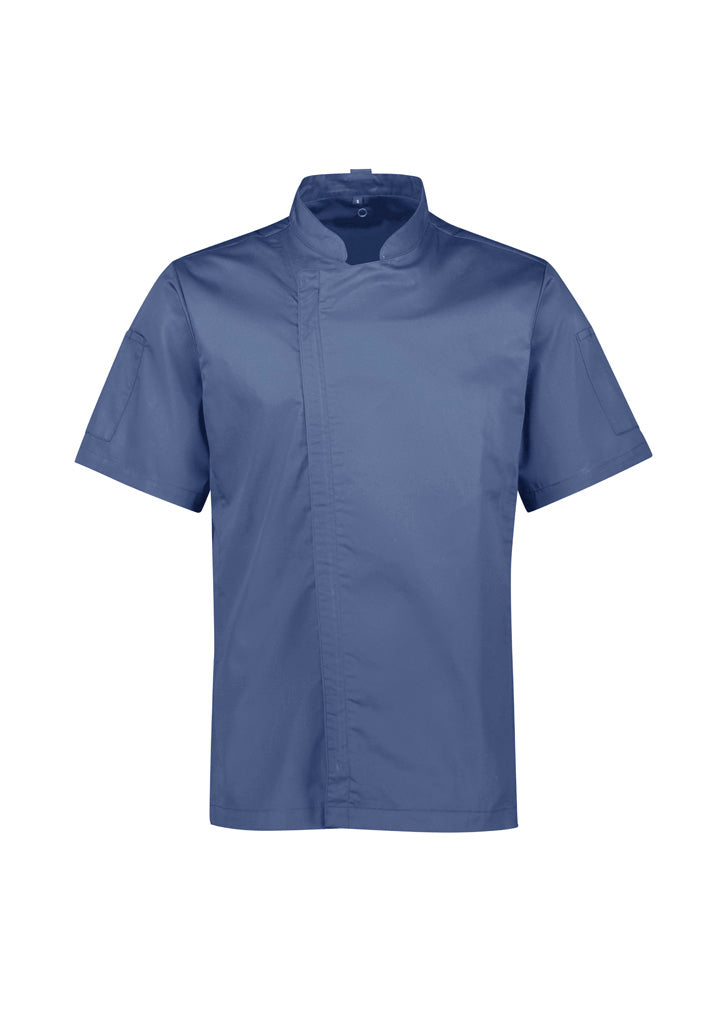 Mens Alfresco Short Sleeve Zip Chef Jacket