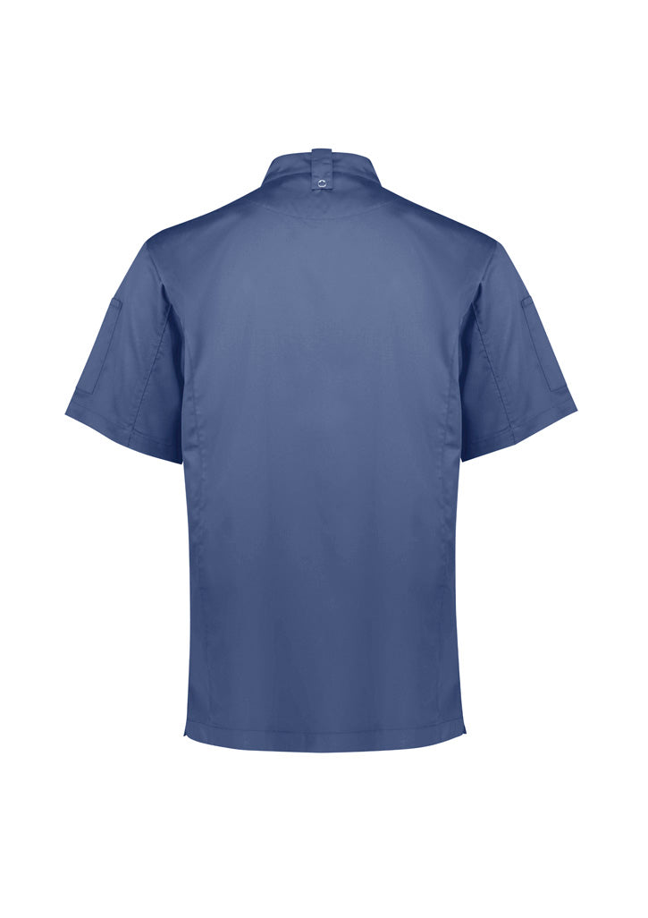 Mens Alfresco Short Sleeve Zip Chef Jacket