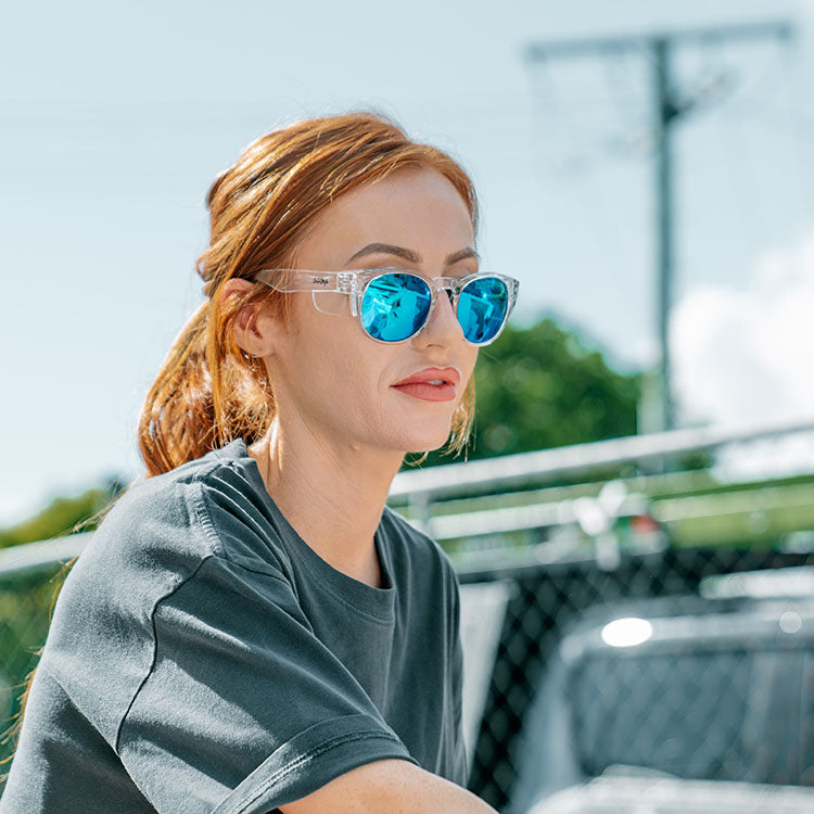 Cruisers Clear Frame/Mirror Blue Polarised UV400