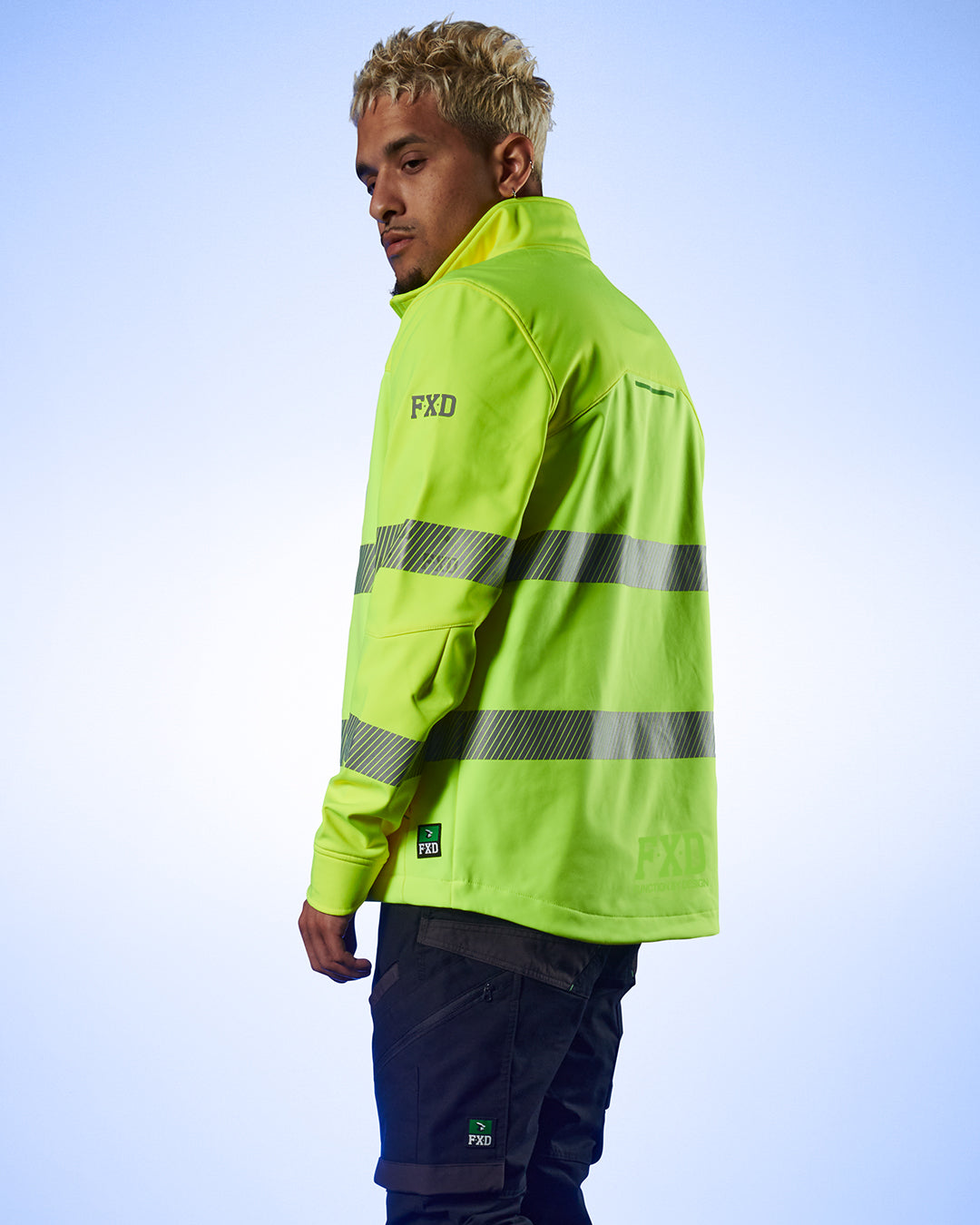 FXD WO3T Hi Vis Softshell Work Jacket