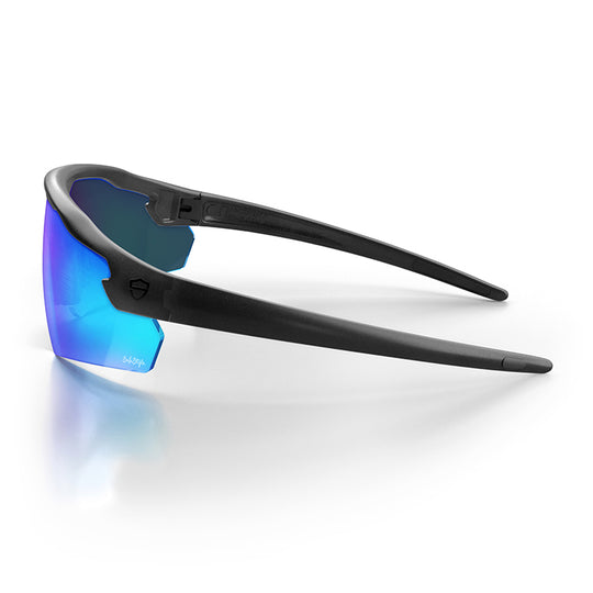 Safestyle Phantoms Matte Black Frame Reflectors Blue Lens