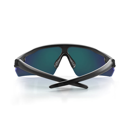 Safestyle Phantoms Matte Black Frame Reflectors Blue Lens