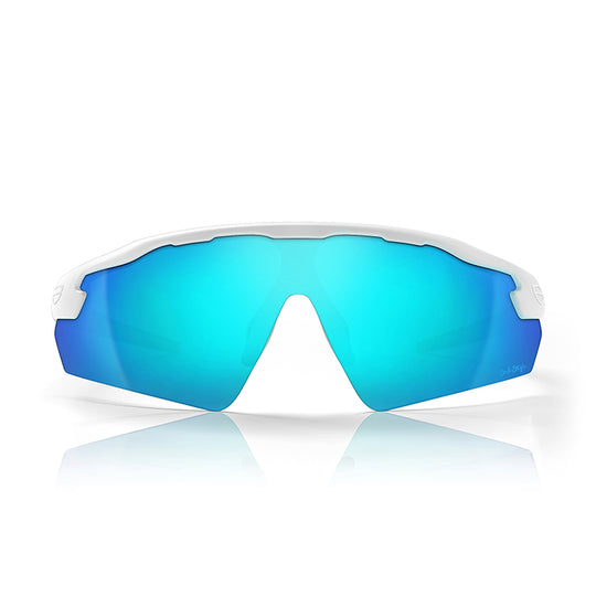 Safestyle Phantoms Matte White Frame Reflectors Blue Lens