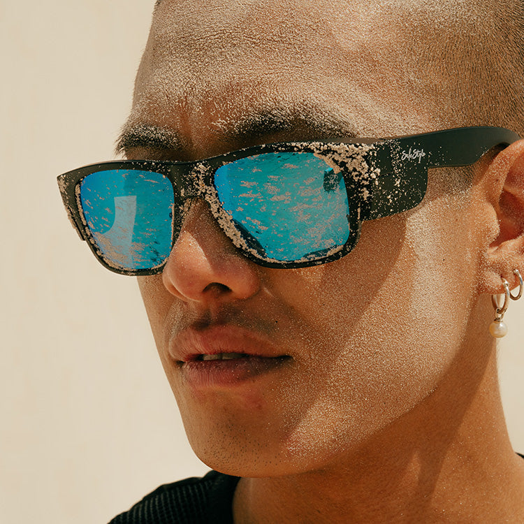 Fusions Matte Black Frame/Mirror Blue Polarised UV400