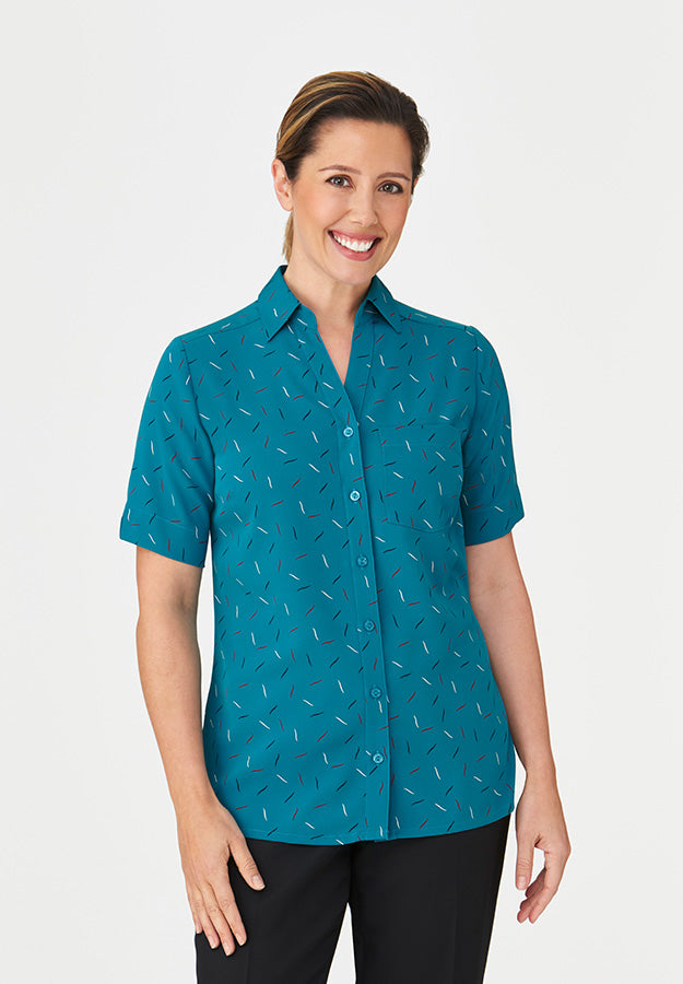 Pattern Teal Blouse