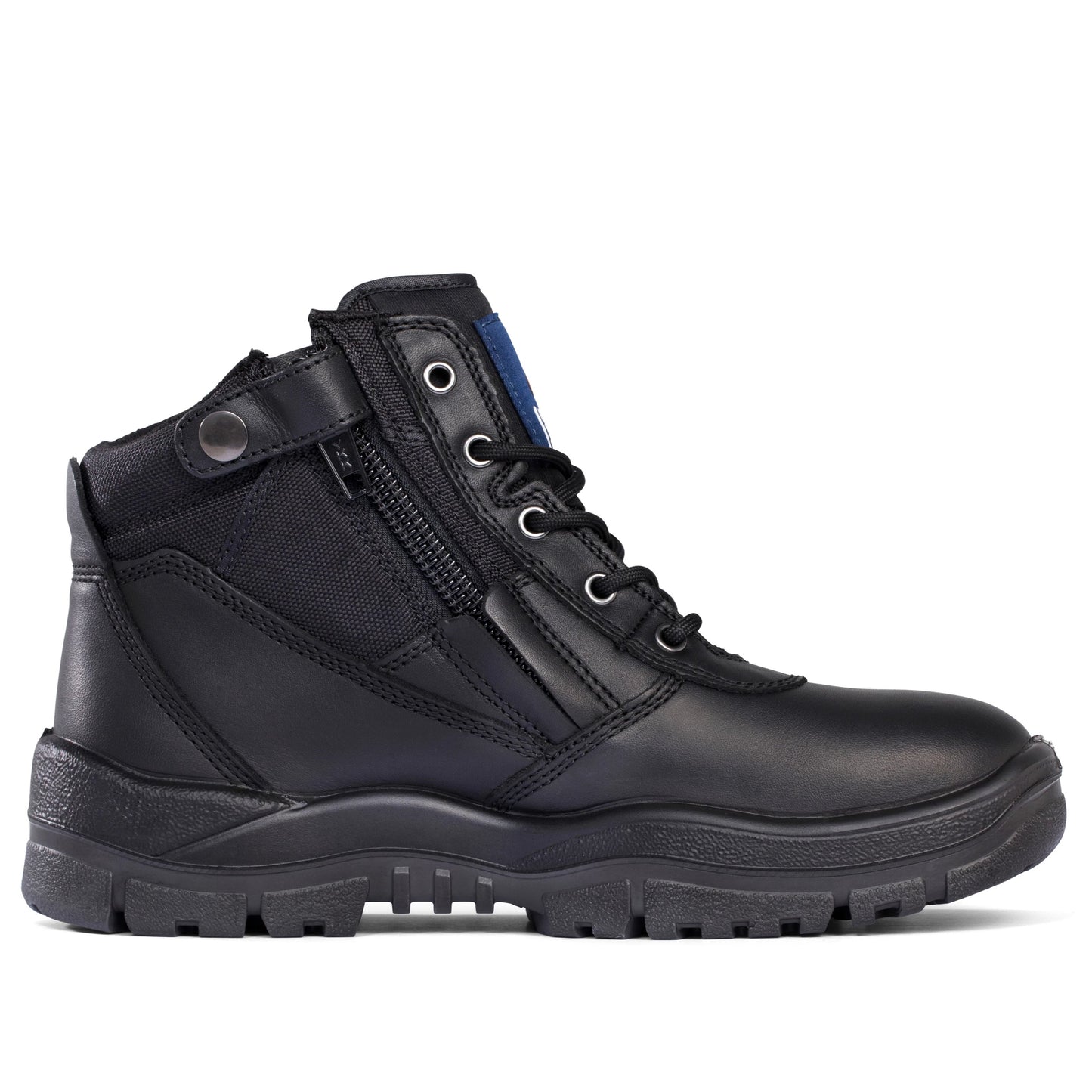 Mongrel - Black Low Lace Up Zip Sided Safety Boot