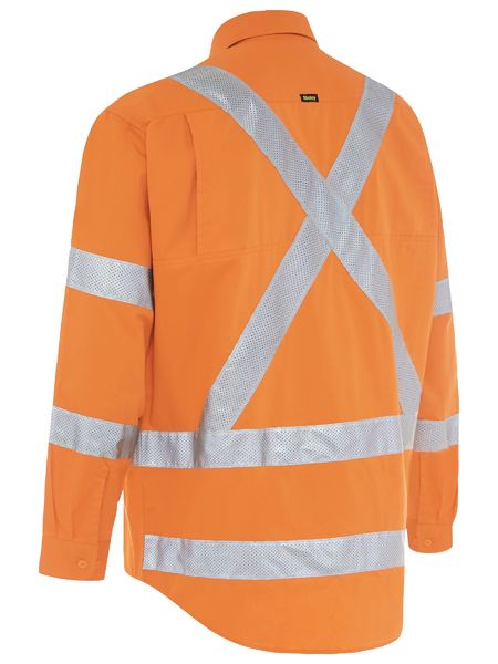 Taped X Back Cool L/W Hi Vis Drill Shirt