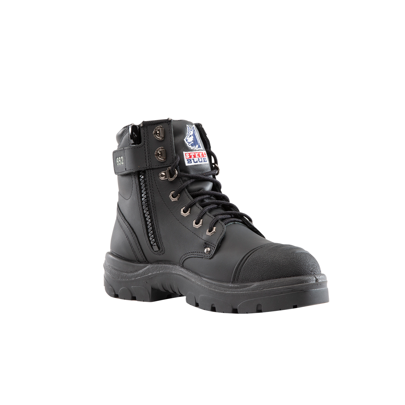 Black Steel Blue Safety Boot