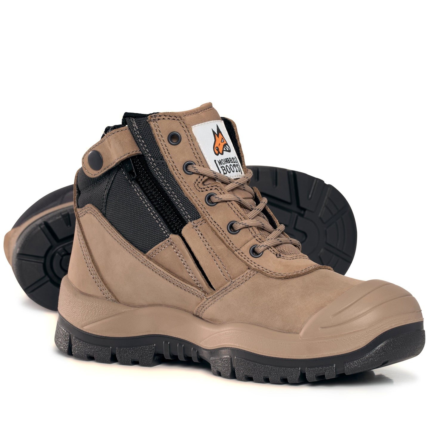 Mongrel - Stone Low Leg Zip With Scuff Cap
