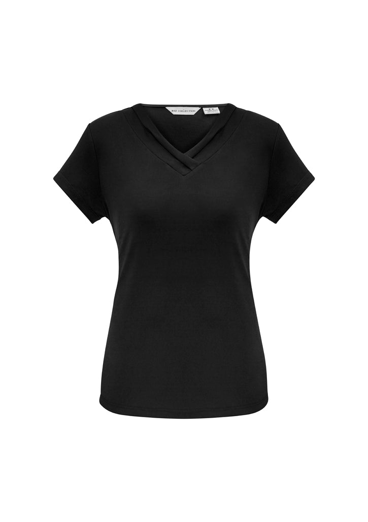 Lana Ladies V-Neck Short Sleeve Top