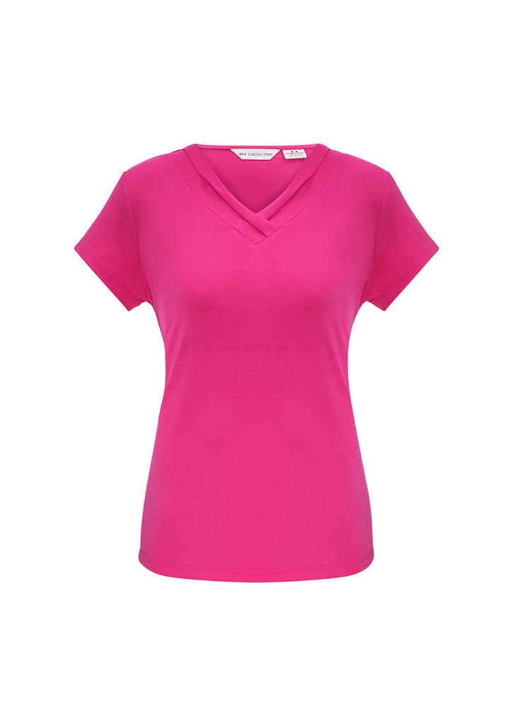 Lana Ladies V-Neck Short Sleeve Top