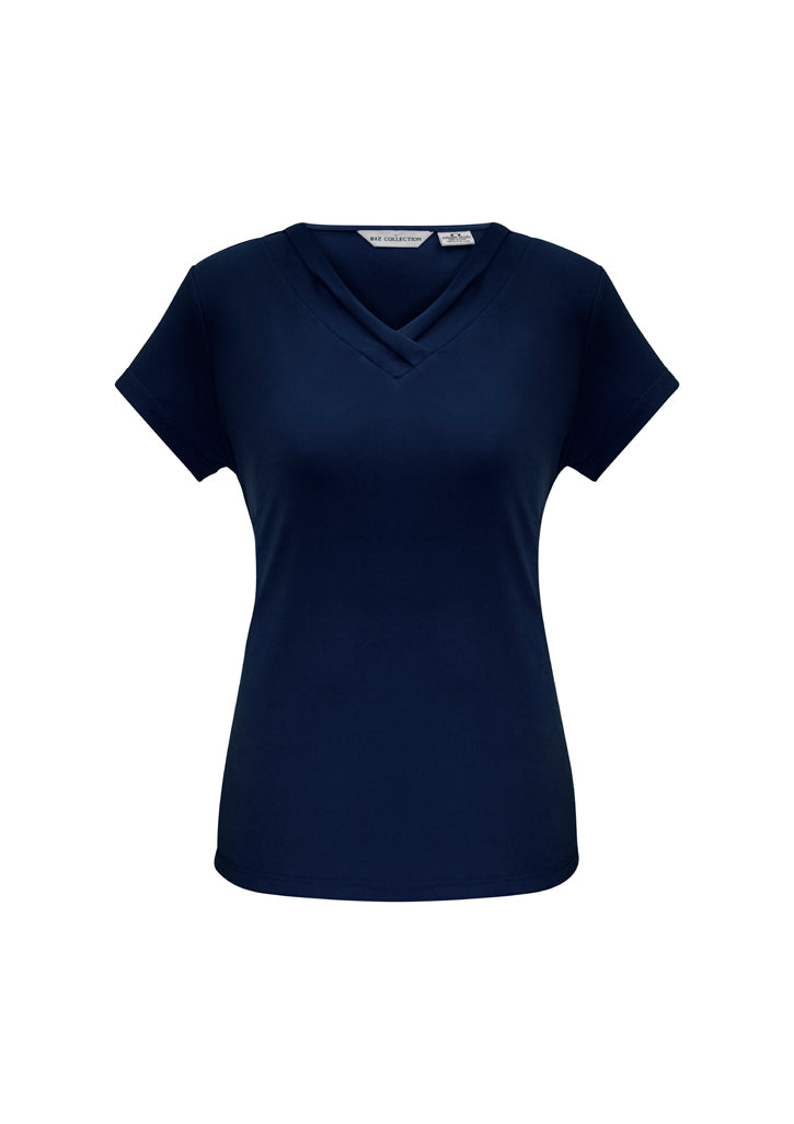 Lana Ladies V-Neck Short Sleeve Top