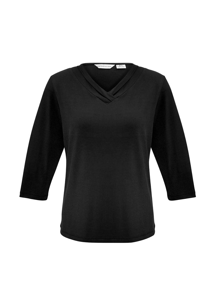 Lana Ladies V-Neck 3/4 Sleeve Top