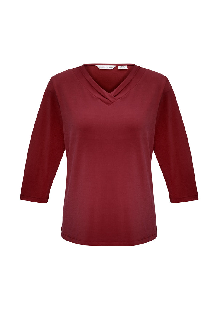 Lana Ladies V-Neck 3/4 Sleeve Top