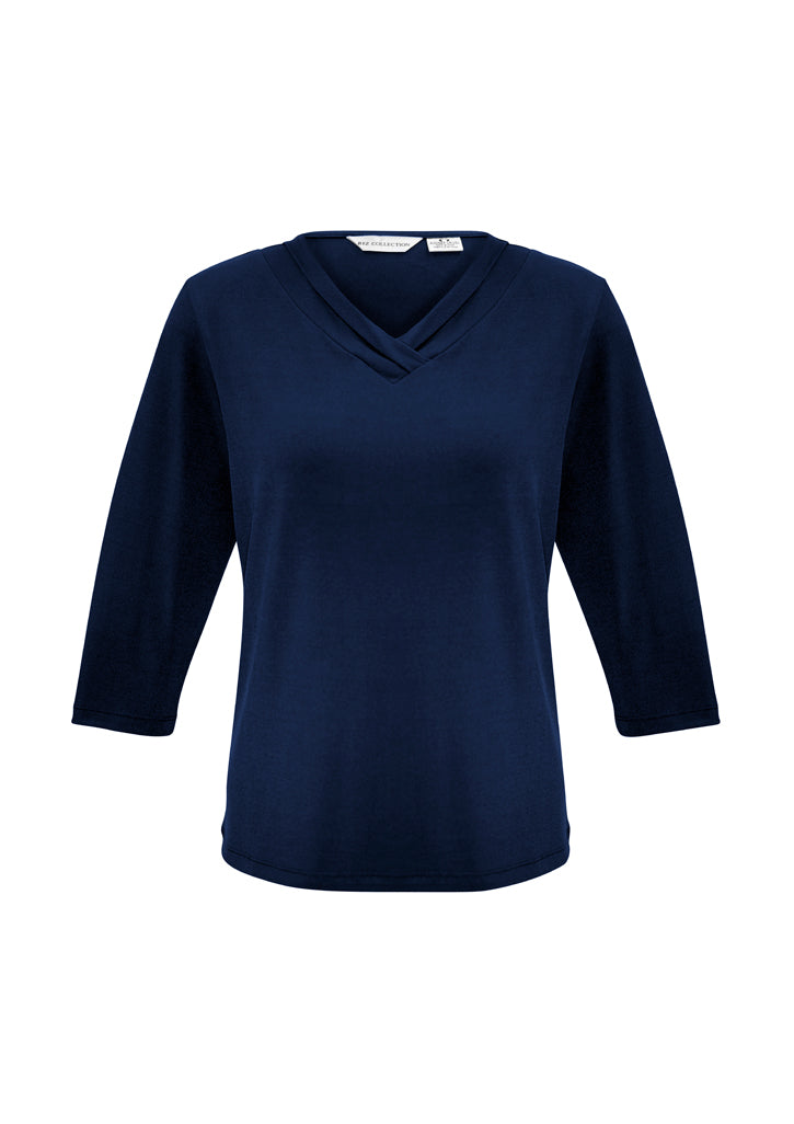 Lana Ladies V-Neck 3/4 Sleeve Top