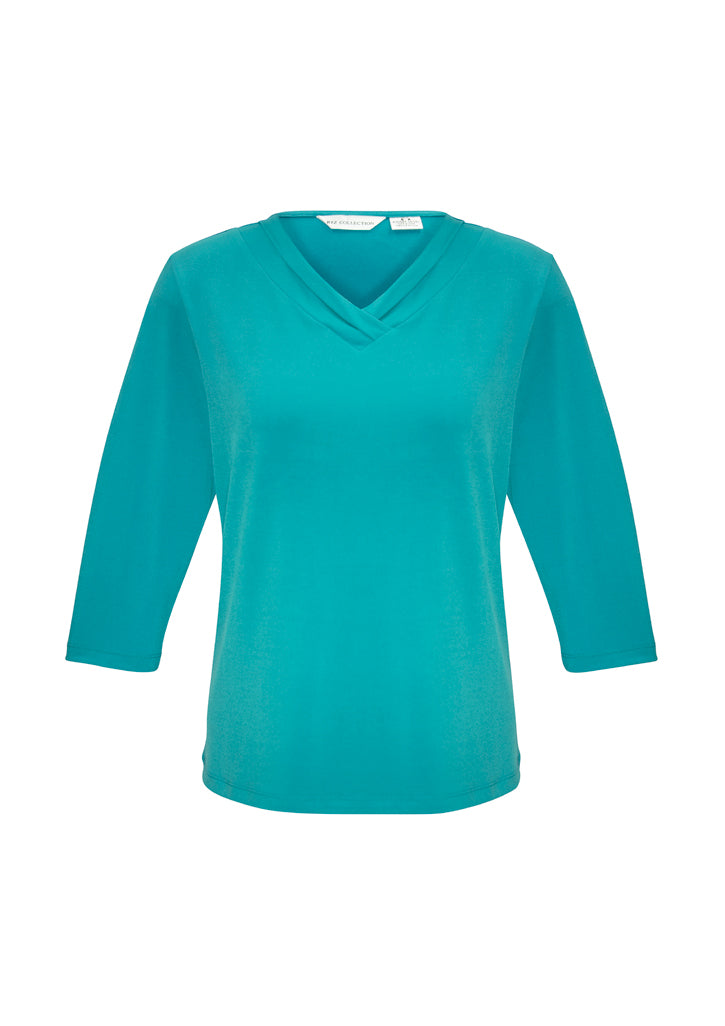 Lana Ladies V-Neck 3/4 Sleeve Top