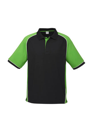 Mens Nitro Polo Black/Green/White