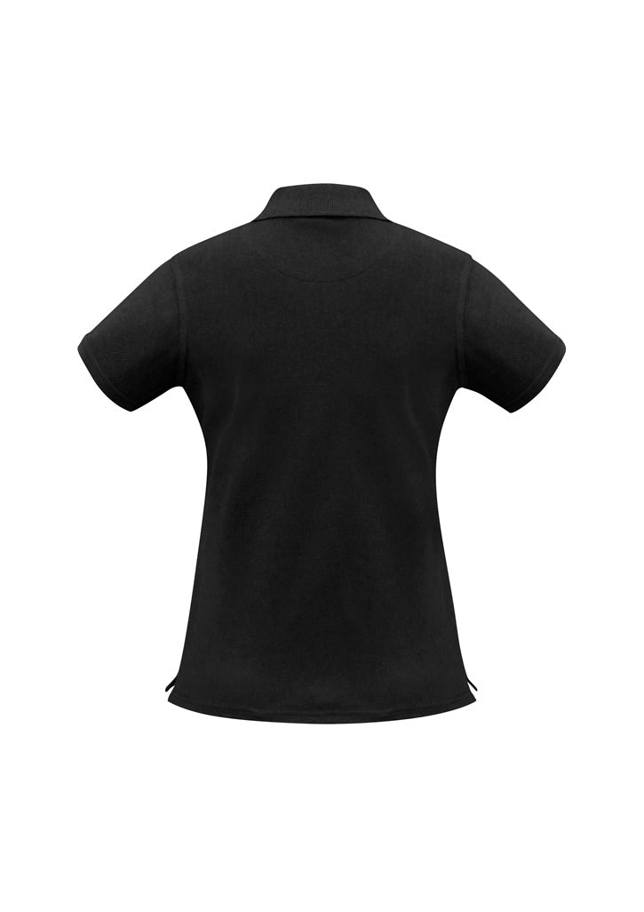 Ladies Neon Polo Black