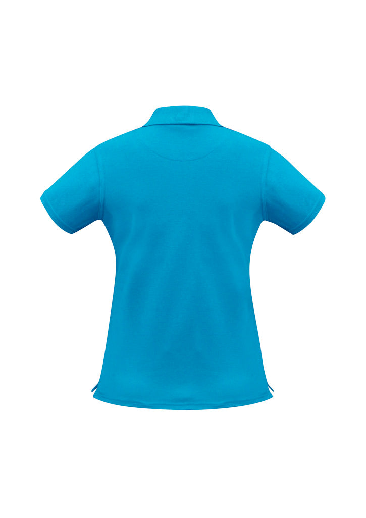 Ladies Neon Polo Blue