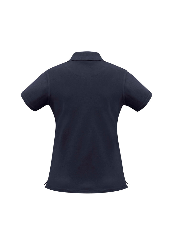 Ladies Neon Polo Navy