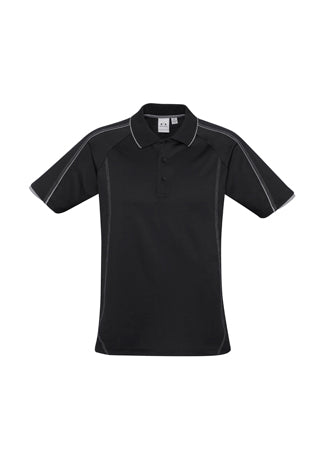 Mens Blade Polo Black Silver