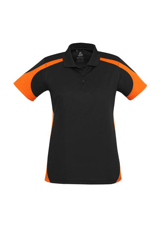Ladies Talon Polo Black Orange