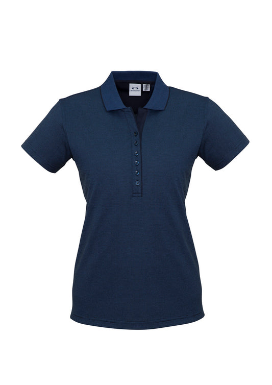 Ladies Shadow Polo Carbon Blue