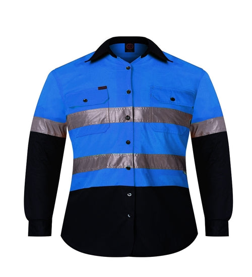 Rm4050R Kids 2 Tone Long Sleeve Reflective Shirt