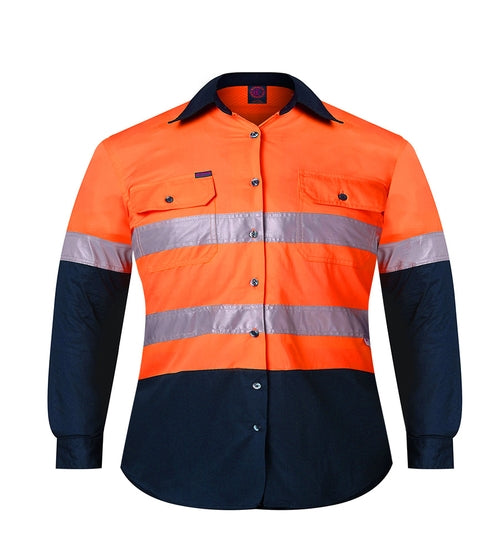 Rm4050R Kids 2 Tone Long Sleeve Reflective Shirt