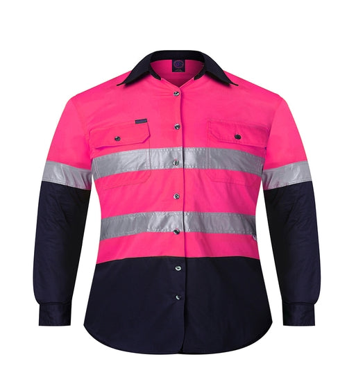 Rm4050R Kids 2 Tone Long Sleeve Reflective Shirt