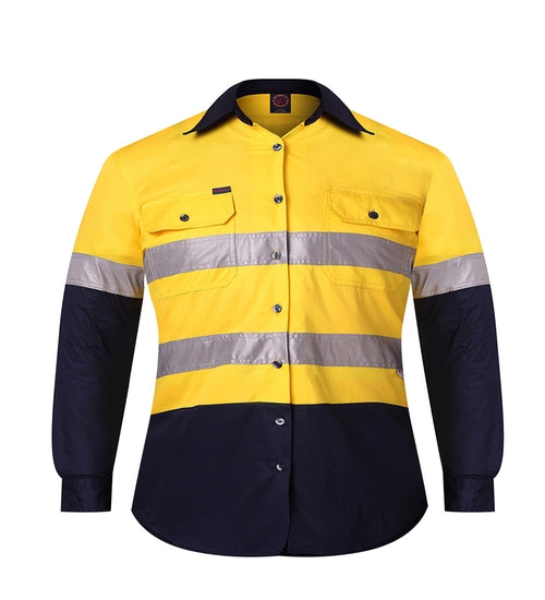 Rm4050R Kids 2 Tone Long Sleeve Reflective Shirt