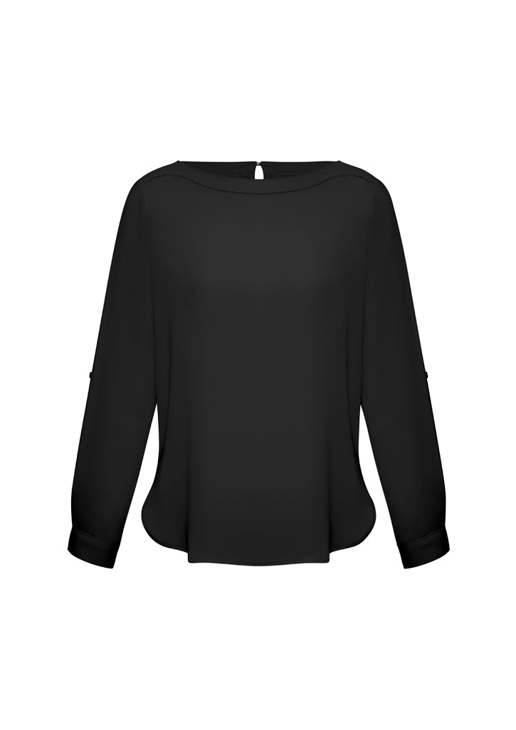 Madison Ladies Boatneck Blouse