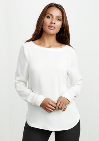 Madison Ladies Boatneck Blouse