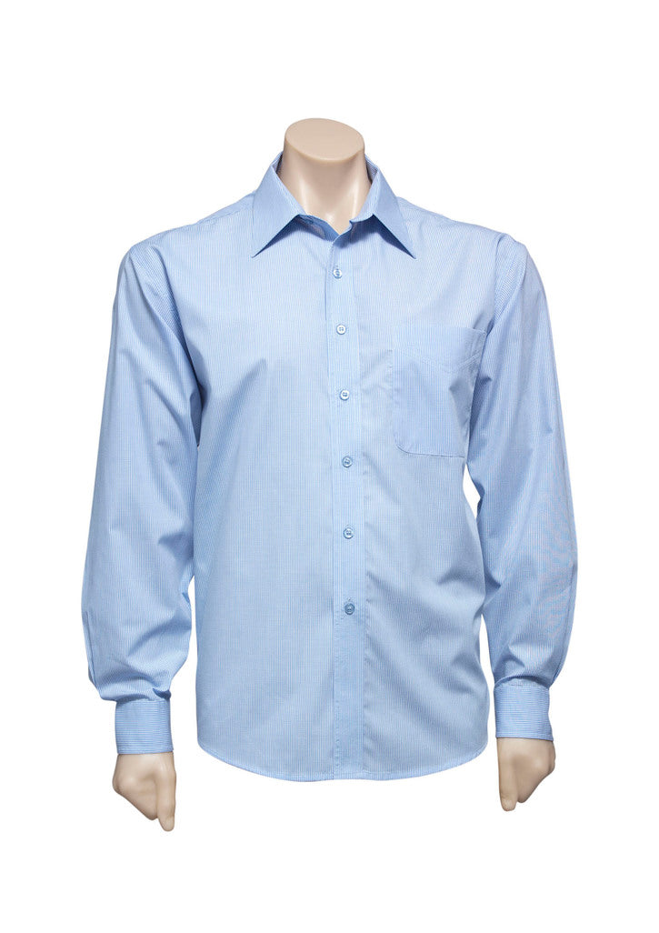 Long Sleeve Mens Micro Check Shirt