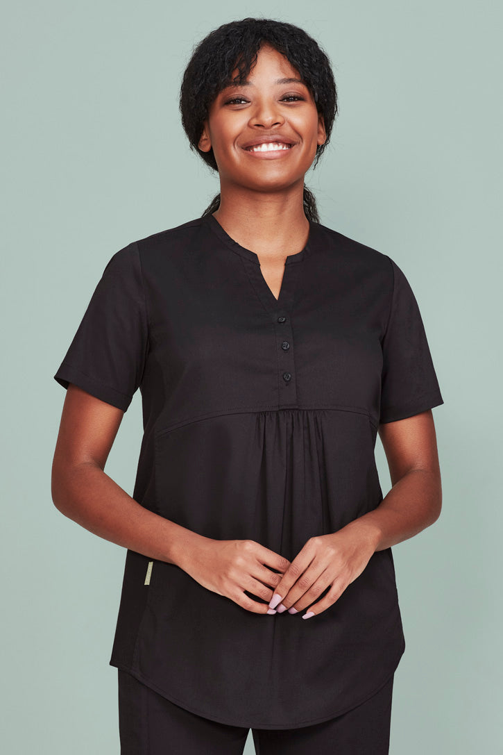 womens tunic scrub black