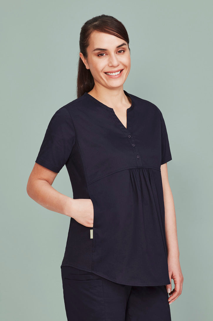 womens tunic scrub navy