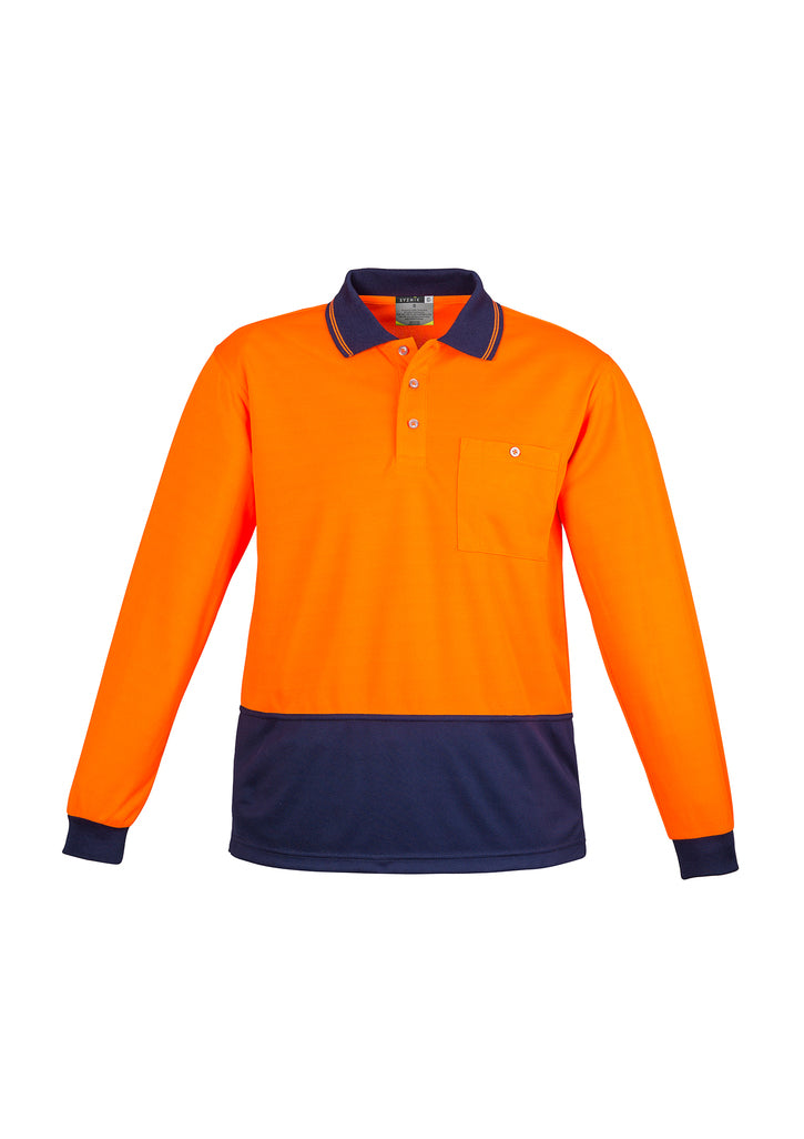 Syzmik Zh232 Unisex Hi Vis Basic Spliced Polo - Long Sleeve