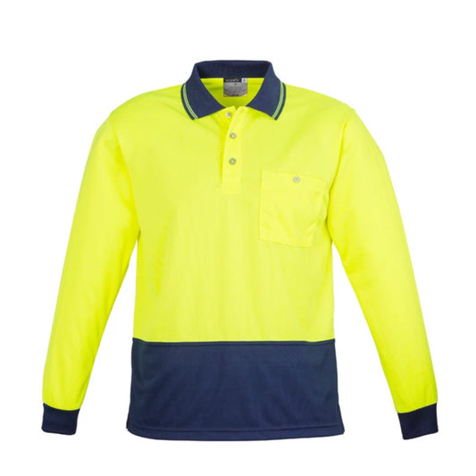 Syzmik Zh232 Unisex Hi Vis Basic Spliced Polo - Long Sleeve