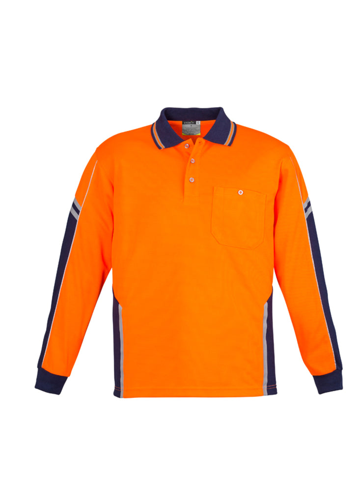 Long Sleeve Orange Hi vis polo