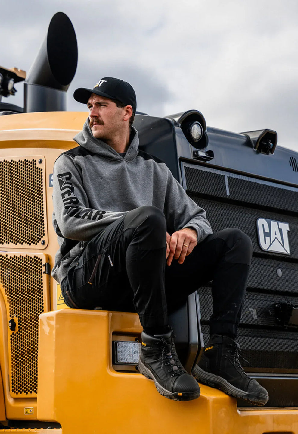 Cat Logo Panel Hooded Sweatshirt